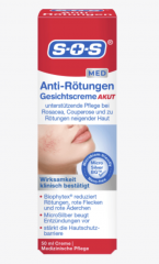 SOS Anti Rötungen Gesichtscreme, 50 ml Крем для поддерживающего ухода за лицом при розацеа, куперозе и нейродермите.  ​