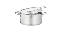 Tefal Tefal Kochtopf Nordica, O 20cm edelstahl, mit Glas-Siebdeckel edelstahl Кастрюля Tefal Nordica, O 20см, нержавеющая сталь, со стеклянной крышкой-ситом