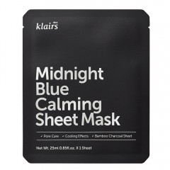 Dear Klairs Midnight Blue Calming Sheet Mask Успокаивающая тканевая маска Midnight Blue