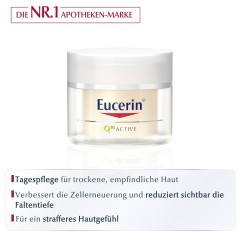 Eucerin Q10 Active Anti-Falten Tagespflege fur trockene Haut Q10 Активный дневной уход против морщин для сухой кожи