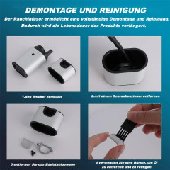 Lannister Lannister Multikocher Tragbarer Raucher Handraucherpistole Kuchengerate fur Lebensmittel, Fleisch, Getranke Kostenlose Reinigungsburste Schraubendreher Sieb Мультиварка Lannister, портативная коптильня, пистолет для ручного курения, инструменты