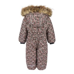 Minymo Schneeoverall mit Kapuze Fake Fur Blumen Зимний комбинезон с капюшоном из искусственных меховых цветов