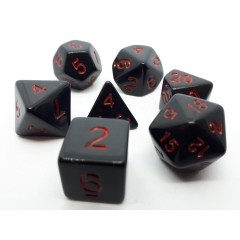dice4friends 7-tlg. RPG Wurfelset Pearl: Black\/Red 7 шт. RPG Dice Set Жемчуг: черный/красный