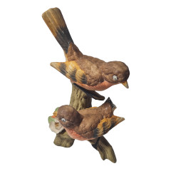 Goebel Винтажная фигурка &quot;Пара воробьев на ветке&quot;, 10см x 15см,  Германия, 1960-70гг. 