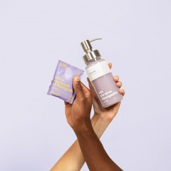 FUTURE STORIES Vorteilskit 3er Set Flussigseifen Pulver Lavendel &amp; Bergamotte inkl. Pumpspender  Набор Advantage Kit из 3 жидких мыльных порошков лаванды и бергамота, включая помпу-дозатор