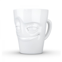 Fiftyeight Products TV Tassen Henkeltasse weiss verschmitzt 0,35 L Чашки для телевизора кружка с ручкой белая озорная 0,35 л