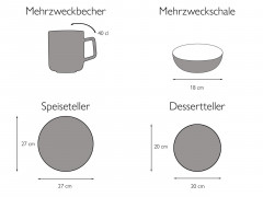Creatable Creatable Kombiservice 16-tlg. LA GOMERA Weiss Создаваемый комбинированный сервиз 16 шт. ЛА ГОМЕРА