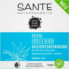 Sante Feste Erfrischende Gesichtsreinigung Bio-Aloe Vera & Chiasamen Твердое освежающее очищающее средство для лица с органическим алоэ вера и семенами чиа