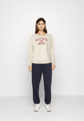 Tommy Hilfiger VARSITY OPEN Sweatshirt white dove heather VARSITY OPEN Толстовка белый голубь вереск