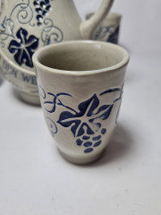 AG Wick Werke Набор для вина Кувшин 500 мл и 3 стакана, керамика, Германия, 1960-70гг.