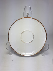 Winterling Roslau Bavaria Чайная пара, белый фарфор с позолоченным ободком и рельефным узором, Германия, 1960-70гг.