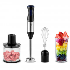 Rosnek Rosnek Handmixer Mixer,1000 W, 4 IN 1, 5-Gang-Einstellung,schwarz, 1000 W, inklusive Schneebesen, 500ml Zerkleinerer und 700ml Messbecher Ручной миксер Rosnek, 1000 Вт, 4 IN 1, 5-скоростной режим, черный, 1000 Вт, включая венчик, измельчитель на 5