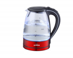 COFI 1453 COFI 1453 Wasserkocher 1,7L mit LED-Beleuchtung Teekocher Glas Edelstahl, 1.7 l Rot COFI 1453 Чайник 1,7л со светодиодной подсветкой Заварка для заварки стеклянная нержавеющая сталь, 1,7 л