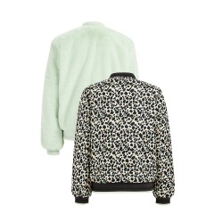 WE Fashion Meisjes reversible bomberjack met imitatiebont Blazer fur Madchen Двусторонний бомбер Meisjes с имитацией блейзера для девочек