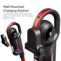 TurboTronic by Z-Line TurboTronic by Z-Line Akku-Hand-und Stielstaubsauger &gt;10 kpa, 35 Min. Laufzeit, ultra-Leichtgewicht Boden Staubsauger, 120 W, beutellos, kabelloser Handsauger mit Wandhalterung rot Беспроводной ручной пылесос TurboTronic by Z-Line &amp;g