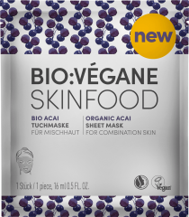 BIO VEGANE (Био Веган) TuchMaske Маска для лица Skinfood Acai, 16 мл