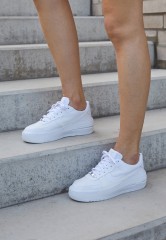 Nike Sportswear AIR FORCE 1 PLATFORM Sneaker low white/summit white AIR FORCE 1 PLATFORM Низкие кроссовки женские белый/саммит белый