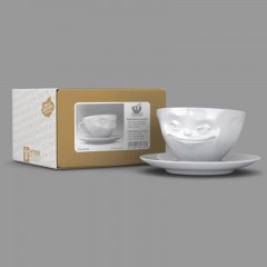 Fiftyeight Products TV Tassen Kaffeetasse weiss grinsend 0,20 L TV cups Кофейная чашка белая ухмылка 0,20 л