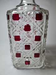 Luminarc Набор для виски: графин с пробкой 10см x 24см и 5 бокалов для виски 8.5см x 9см, Франция, 1970-80гг.