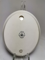 Pirken Hammer Gentlemen, Пиркен Хаммер Декоративная винтажная тарелка "Встреча джентльменов", фактурный фарфор, 14см х 11см, Чехословакия 1950г.