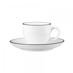 Seltmann Weiden Seltmann Weiden Modern Life Black Line Espressoobertasse 0,09 L mit Untertasse 2-tlg. Чашка для эспрессо Seltmann Weiden Modern Life Black Line 0,09 л с блюдцем, 2 шт.