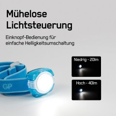 GP Batteries Stirnlampe GP CH31 40lumen 2X CR2025 Blau Налобный фонарь GP CH31 40 люмен 2X CR2025 Синий