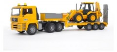 Bruder BRUDER 02776 MAN Tieflader mit Radlader JXB 85cm 1:16 BRUDER 02776 MAN Низкорамная платформа с колесным погрузчиком JXB 85 см Масштаб 1:16