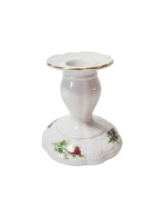 Подсвечник винтажный Seltmann Weiden с сиреневыми цветками, фарфор, 9 x 8 см, Германия, 1960-70гг.