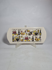 Поднос винтажный Staffet / Limburg с ручками, керамика, 36 х 15 см, Германия, 1970-80гг.