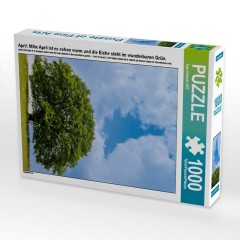 CALVENDO Puzzle CALVENDO Puzzle April: Mitte April ist es schon warm und die Eiche steht im wunderbaren Grun. Пазл CALVENDO Puzzle Апрель: В середине апреля уже тепло