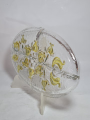 Блюдо декоративное винтажное Walther Glas, в заводской упаковке, стекло, 31 х 19 см, Германия, 1960-70гг.