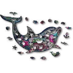 ANIWOOD Holz-Puzzle Delphin M (130 Teile) Пазл деревянный Дельфин М (130 деталей)