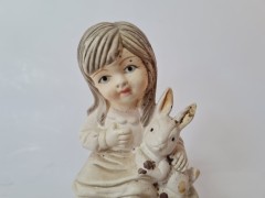 Goebel Фигурка &quot;Девочка с кроликом&quot;, 11см х 8см, Германия, 1960-70гг.