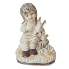 Goebel Фигурка &quot;Девочка с кроликом&quot;, 11см х 8см, Германия, 1960-70гг.