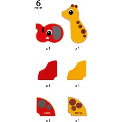 BRIO Magnet-Tiere Elefant und Giraffe Магнит животные слон и жираф