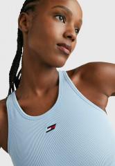 Tommy Hilfiger SPORT SEAMLESS RACERBACK Medium support sports bra vessel blue SPORT SEAMLESS RACERBACK Спортивный бюстгальтер со средней поддержкой сосуд синий