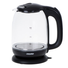 Mesko Mesko Wasserkocher MS 1302b Glas-Wasserkocher, schwarz 1,7 Liter, 2200 W Чайник Mesko MS 1302b стеклянный чайник, черный 1,7 л, 2200 Вт