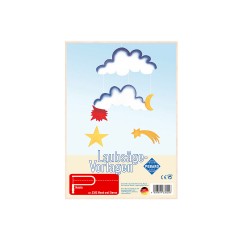 Pebaro Laubsagevorlage Mond und Sterne Листовка луна и звезды