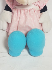 Игрушка мягкая винтажная Minney Maus в розовом платье, 40 см, Германия, 1980-90гг.