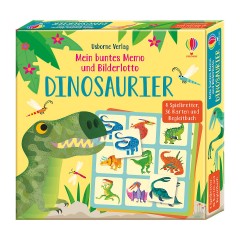 Usborne Verlag Mein buntes Memo und Bilderlotto: Dinosaurier Моя красочная памятка и лото с картинками: динозавры