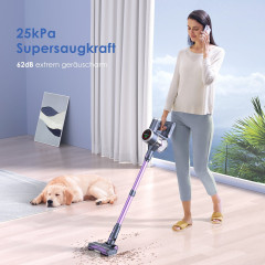 oyajia Akku-Stielstaubsauger kabellos 6in1 mit O10cm LED Touchscreen Akkusauger, 255,00 W, beutellos, 50Min. Laufzeit fur Hartboden, Teppich, Tierhaare Беспроводной пылесос oyajia с ручкой, беспроводной пылесос 6-в-1 со светодиодным сенсорным экраном диа