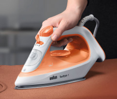 Braun Braun Dampfbugeleisen TexStyle 1 SI 1009 OR, 1900 W, mit Antihaftbeschichtung und Prazisionsspitze, 1900 Watt, Orange  Паровой утюг Braun TexStyle 1 SI 1009 OR, 1900 Вт, с антипригарным покрытием и прецизионным наконечником, 1900 Вт, оранжевый