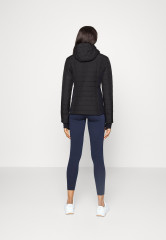 Tommy Hilfiger SLIM SORONA PADDED HOOD JACKET Outdoor jacket black КУРТКА С УТЕПЛЕННЫМ КАПЮШОНОМ SLIM SORONA Куртка для активного отдыха черный