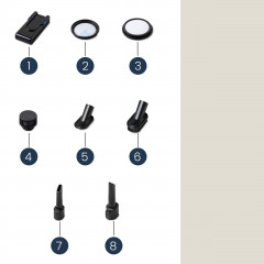 Zeegma Zeegma Akku-Handstaubsauger KLAAR, 400,00 W, beutellos 0.7 L Einfache Entleerung des Staubbehalters, 25 000 PA TURBOBRUSH 60 Minuten 0,7 L Touchpanel FLEX TUBE Беспроводной ручной пылесос Zeegma KLAAR, 400,00 Вт, без мешка, 0,7 л Легкое опорожнени