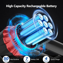 Micol Micol Akku-Hand-und Stielstaubsauger Ideal fur Hartboden, Teppiche, Tierhaare, 350,00 W, beutellos, 30.000Pa, 50 Min Laufzeit, 350W Motor, 6-in-1 fur Haare, Boden Teppich Беспроводной ручной пылесос Micol, идеально подходящий для твердых полов, ков