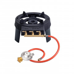 HOTWOK HOTWOK Gaskocher, Wokbrenner Hot Wok Pro 12 kW Gasbrenner Gusseisen + Wokpfanne 30 cm Газовая плита HOTWOK, горелка вок Hot Wok Pro 12 кВт газовая горелка чугун + сковорода вок 30 см