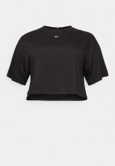 Tommy Hilfiger CRV ESSENTIALS RELAXED CROP TEE Basic T-shirt black CRV ESSENTIALS RELAXED CROP TEE Базовая футболка черный