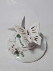 Винтажная статуэтка с позолотой &quot;Бабочки на цветах&quot;, 12см x 6см, Германия, 1960-70гг.