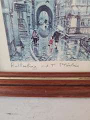 Картина винтажная "Ротенбург-об-дер-Таубер" Plonlein, 25 x 20 см, Германия, 1950-60гг.