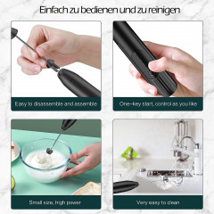 zggzerg zggzerg Akku-Stabmixer zggzerg Milchaufschaumer Elektrisch Stab Беспроводной ручной блендер zggzerg Электрический вспениватель молока zggzerg